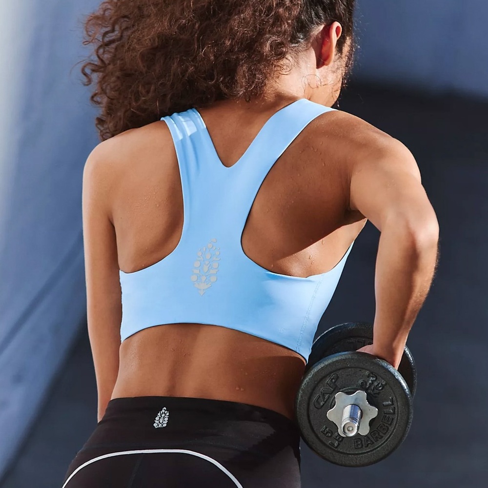FP Movement Win Win Sports Bra NWT Size M Free People Top Bright Blue